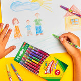 Crayola Twistables Crayons (24ct), Special Effects Crayons, No Sharpening Coloring Supplies