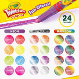 Crayola Twistables Crayons (24ct), Special Effects Crayons, No Sharpening Coloring Supplies