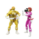 MMPR/TMNT Lighting Mikelangelo & April Action Figures 2PK